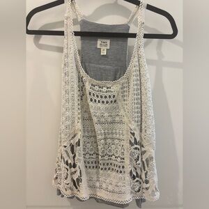 Tiny by Anthropologie Cream Crochet Tank Top - Women